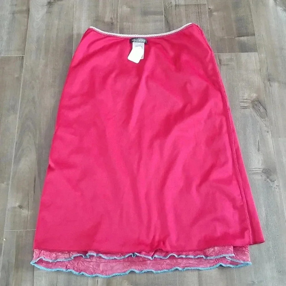 Y2K Pink And Blue  tie dye lettuce Hem  skirt - Picture 5 of 6